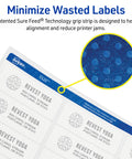 Heavy Duty Waterproof Shipping Labels With Badass Permanent Adhesive Two By Four Inches Five Hundred Pack Laser Ready showing grip strip design.