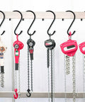 Heavy Duty 6 Inch S Hooks Set Of 12 Vinyl Coated No Slip Metal Hangers for tools on rack, black coating, indoor use