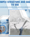 Self Leveling Concrete Crack Filler And Caulking Adhesive For Driveways, Quick Drying Sealant applied to deep concrete cracks.