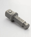 7/16 Hex To 1/2 Square Socket Adapter Drive Converter With Spring Ball Retainer, heavy-duty tool on light background.