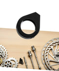 Heavy Duty 39mm Front Fork Turn Signal Mounting Brackets 2 Pack Clamp For Motorcycle Signal Lights on wooden background