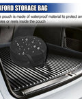 16 Inch Round Cable Organizer Bag For EV Cords And Jumpers, Waterproof 600D Oxford Storage Case in car trunk