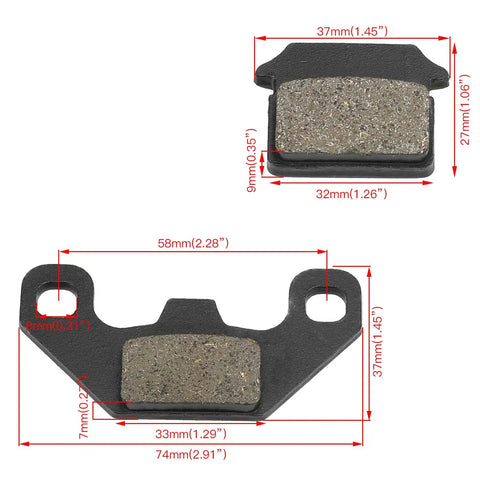 Rear Ceramic Disc Brake Pad Set For 70cc 90cc 110cc And 125cc Chinese Pit Dirt Bikes Compatible With SSR Apollo DB27 Kayo TS90 TSD