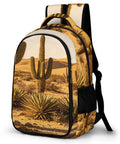Warm Sand Dune Desert Flora Printed Unisex Backpack With Large Capacity Durable Polyester Breathable Comfort Smooth Zipper