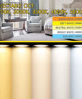 AH Lighting 6 Inch Square 5CCT Recessed Retrofit Downlight Dimmable with Baffle Trim - UL Certified - 5 selectable color temperatures