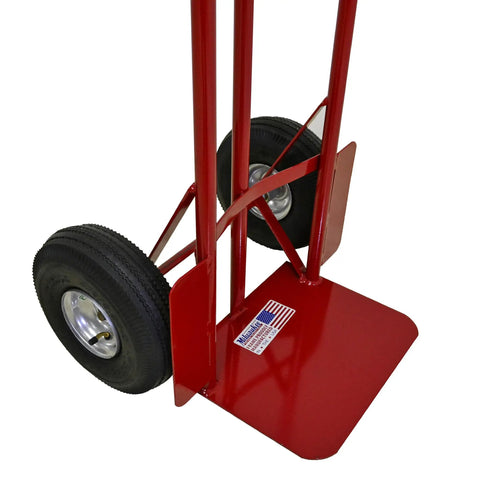 Heavy Duty Pail Cart With Single Handle And 800 Pound Capacity, 10 Inch Pneumatic Tires For Rough Terrain, base view
