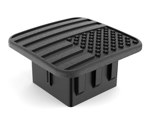 Heavy Duty Black Flag Hitch Receiver Cap For 2 Inch Tow Hitch - No Pin Required, Tight Fit Plug Cover For Standard 2 Inch Trailer Hitch