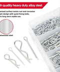 558-Piece Cotter Pin And R-Pin Kit, Rust-Proof Stainless Steel With Smooth Edges in plastic organizer box