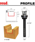 Half Inch Mortising Bit With One Quarter Inch Shank And Five Sixteenths Inch Carbide Height, 2-7/16 Inch for CNC, Handheld, Table use