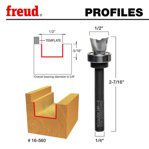 Half Inch Mortising Bit With One Quarter Inch Shank And Five Sixteenths Inch Carbide Height, 2-7/16 Inch for CNC, Handheld, Table use