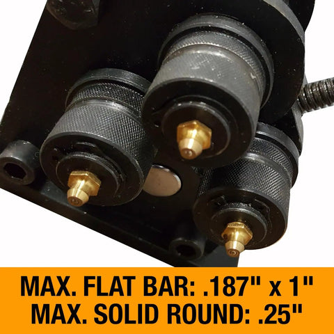 Heavy Duty Manual Metal Roller Crafts Pretty Dang Precise Curves On Quarter Inch Round Stock With Three Knurled Rolls Designed For Weekend Warrior Shop Gigs And Regular Fabrication Work
