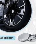Pack Of 4 Universal Car Wheel Hub Caps 2.36 Inch Outer Diameter 2.2 Inch Inner Diameter Snap In Rim Covers Tough As Nails Construction displayed on a car wheel.