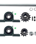 Galvanized Five Eighths Inch By Twelve Inch Jackshaft Kit For Go Karts And Mini Bikes With 35 Chain Complete Package includes components