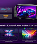 Android 15 Car Stereo With 4 Plus 64GB For Hyundai Sonata 2004 2005 2006 2007 2008 Wireless CarPlay Android Auto 9 Inch Touch Screen Dash Radio GPS WiFi Bluetooth SWC Mirror Link Backup Camera with 1280x720 resolution