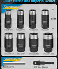 Heavy Duty Lug Nut Removal Tool Kit With Metric Extractor Sockets 14mm 16mm 17mm 19mm 21mm 22mm 24mm 27mm For Stuck Rusted Seized Lug Nuts