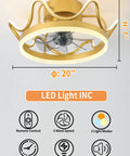 Low Profile Ceiling Fan With Remote Light Kit Crown Gold Finish Perfect For Girls Room July 2022 Design