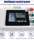 Intelligent control panel of 4 In 1 Beast Fiber Laser Welding Cleaning Cutting Soldering Machine with touchscreen and buttons.
