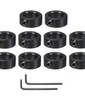 10 pack of 12 mm bore shaft collar, 19 mm outer diameter, 8 mm thick carbon steel wheel stopper with set screw and 2 hex wrenches