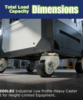 Rock Solid 2 Inch Heavy Duty Leveling Casters Set Of 4 With 4000 Lb Capacity under shop cart for stable movement.