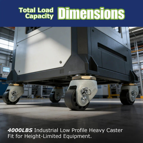 Rock Solid 2 Inch Heavy Duty Leveling Casters Set Of 4 With 4000 Lb Capacity under shop cart for stable movement.