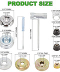 Adapter kit components for 9 Inch 20 Tooth Chainsaw Brush Cutter Blade With Adapter Kit For STIHL Trimmers And Weed Eater, showing various sizes.