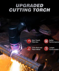60 Amp Plasma Cutter With Non-Touch Pilot Arc, Dual Voltage 110V 220V, Upgraded Large LED Display, cutting metal