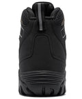 Back view of Steel Toe Boots For Men Work Shoes With Puncture Resistant Plate And ASTM F2413 18 Safety Standard, black size 8 UK