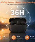 Mini Wireless Lavalier Microphone With AI Noise Cancellation, Dual Channel, 36H Battery Case, sunrise background