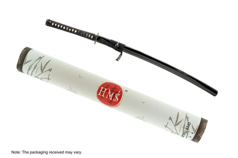 Lightweight Aluminum Katana Iaito For Iaido Training, Full Tang Practice Sword With 28 Inch Blade And Fuller Groove in packaging
