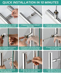 Installation steps for 24 Inch Barn Door Handle Built Like A Tank With Heavy Duty 304 Stainless Steel Smooth Gliding Pull Bar.