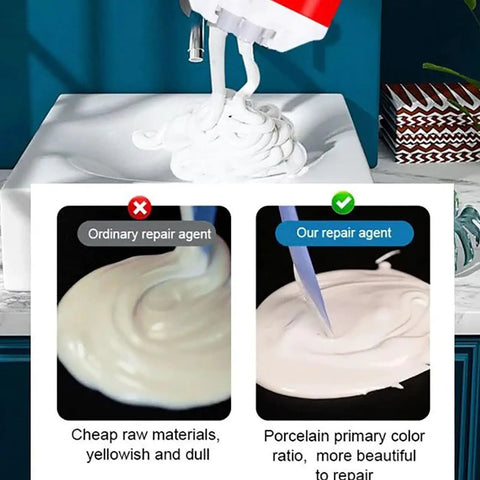 Tile And Ceramic Glaze Repair Paste For Porcelain And Ceramic Tiles, Crack And Chip Filler And Grout Sealer comparison