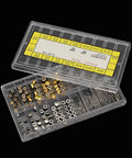 Stainless Steel Watch Stem Extender And Crowns Repair Kit With Box for Watch Makers and Repair Pros - 170 pieces neatly organized