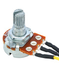 Close-up of Three Pack 10K Ohm Linear Potentiometer Kit With WH148 3 Pin Variable Resistor, XH2.54 Connector Wires
