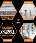 Heavy Duty 8x12 Clear Vinyl Tarp Fire Retardant 20 Mil Waterproof PVC Tarpaulin With Brass Grommets, outdoor protection
