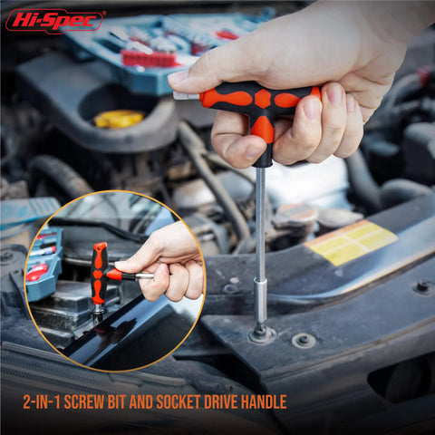 Using 65 Piece Compact Auto Garage Tool Kit With Digital Tire Pressure Gauge And Magnetic Pickup Essential Car Bike RV Repair Tools