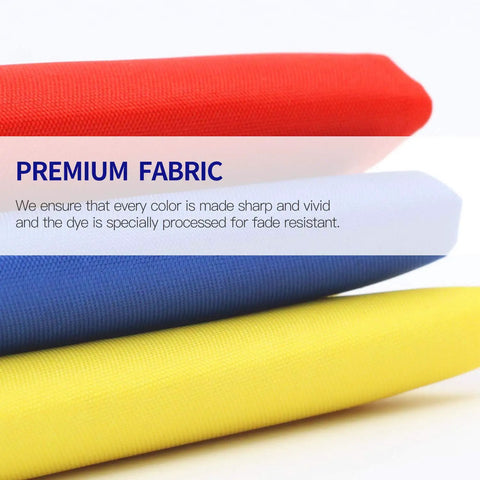 Thin Blue Line US Flag 3x5 Foot High Quality Polyester with vivid colors, showing red, white, blue, and yellow premium fade-resistant fabric.