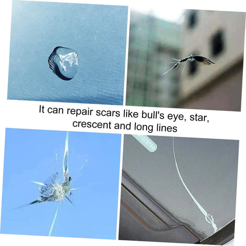 Quick Fix Windshield Chip Kit For Auto Glass Repair And Car Windshield Crack Scratch Repair Tool Set For DIY Friendly Easy At Home Windshield Restoration And Auto Glass Maintenance