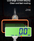 Digital Crane Scale With 3300 Lbs Capacity Heavy Duty Weighing Tool showing LCD large screen and hook for easy weight readings.