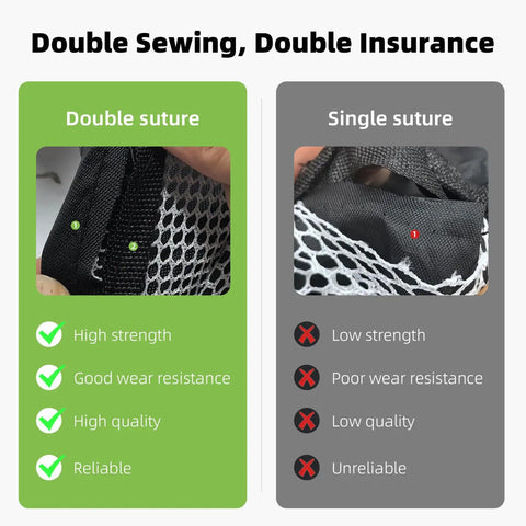 Comparison of double and single stitching on 10x7ft Golf Practice Net With Tri Turf Mat And Target All In One Setup