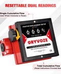 1 Inch Mechanical Fuel Flow Meter With 5 To 32 GPM Range For Diesel Gasoline And Oil Positive Displacement Meter Display