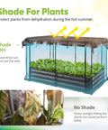 Galvanized Raised Garden Bed With Crop Cage Net Tent And Shade Cloth Kit For Outdoor Veggies And Fruits, Bird And Pest Protection