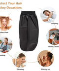 Extra Large Satin Sleep Cap For Long Hair And Braids Silk Bonnet For Overnight Protection, displaying use scenarios