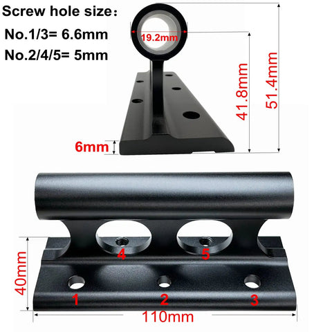 Bike Fork Mount Block for Car Racks and Truck Bed Storage Fits 9x100mm 15x110mm 15x100mm 12x100mm 15x150mm Heavy Duty Bike Transport Accessory Durable Aluminum Construction For Long Lasting Durability And Quick Easy Install Gear Up., black aluminum bike fork mount block with 110mm base and 6mm screw holes