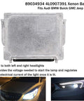 Xenon HID Headlight Ballast Replacement For Cars And SUVs Plug And Play Compatible With BMW 1 Series GMC Acadia Grand Cherokee
