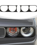 Carbon Fiber Front Headlight Cover Trim For Dodge Challenger 2009 2014 ABS Plastic Exterior Decoration Kit installed on headlight