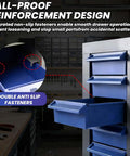 75 Drawer Nut And Bolt Storage Organizer With Anti Drop Design showing open drawer with anti-slip fasteners in workshop