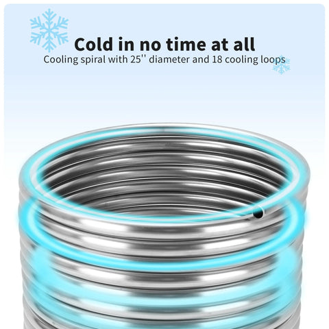 Wort chiller coil, 3/8 in x 50 ft stainless steel tubing for beer brewing