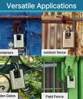 Keyed Alike Padlock Set For Heavy Duty Security 4 Pack With Stainless Steel Shackle Waterproof And Rustproof used on fences and gates