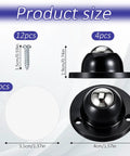 Product size image showing Premium Self Adhesive Caster Wheels For Furniture Legs with dimensions and screws for easy installation.
