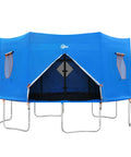 14-Foot Trampoline Tent Cover For Six Straight-Pole Round Trampoline, Tent Only, Front Zip Entry, Three Screened Windows Visible